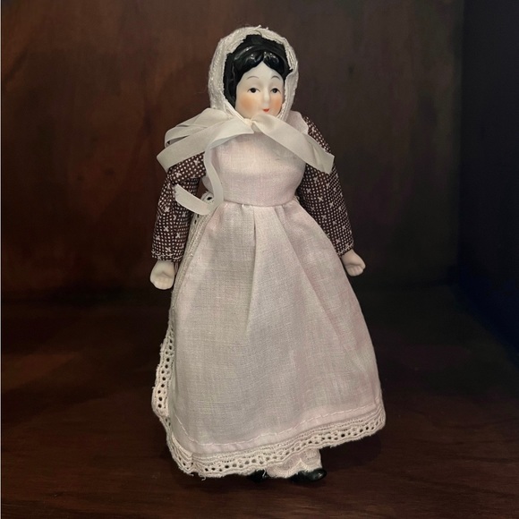 Little Porcelain Doll Classic Vintage Antique Style Doll Hand Painted Face